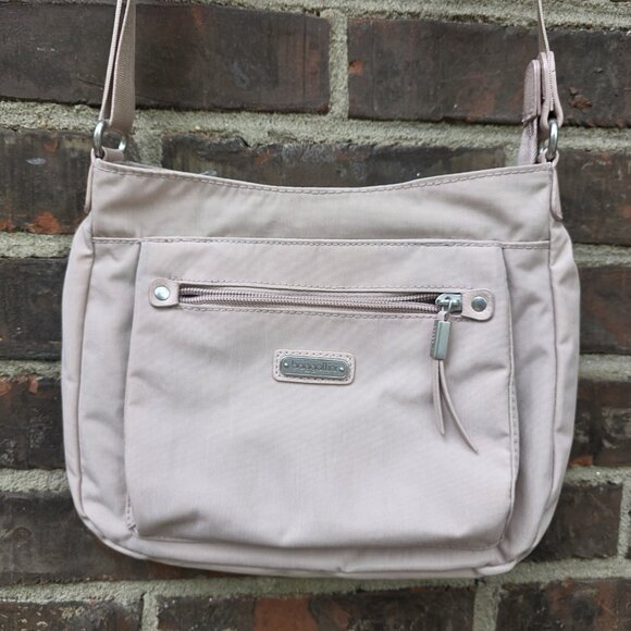 Baggallini Uptown Bagg Grayish Pink Purse Crossbody Bag Woodrose - Picture 1 of 10